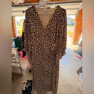 Gilli Animal Print Long Sleeve Dress